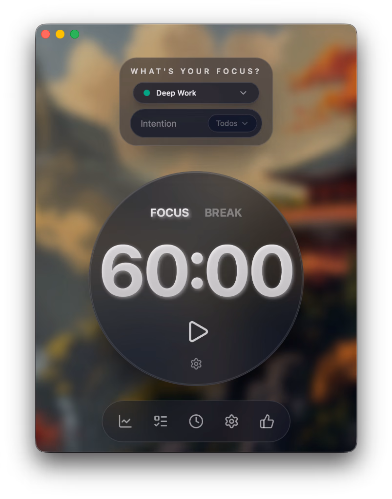 Pomodoro App Interface